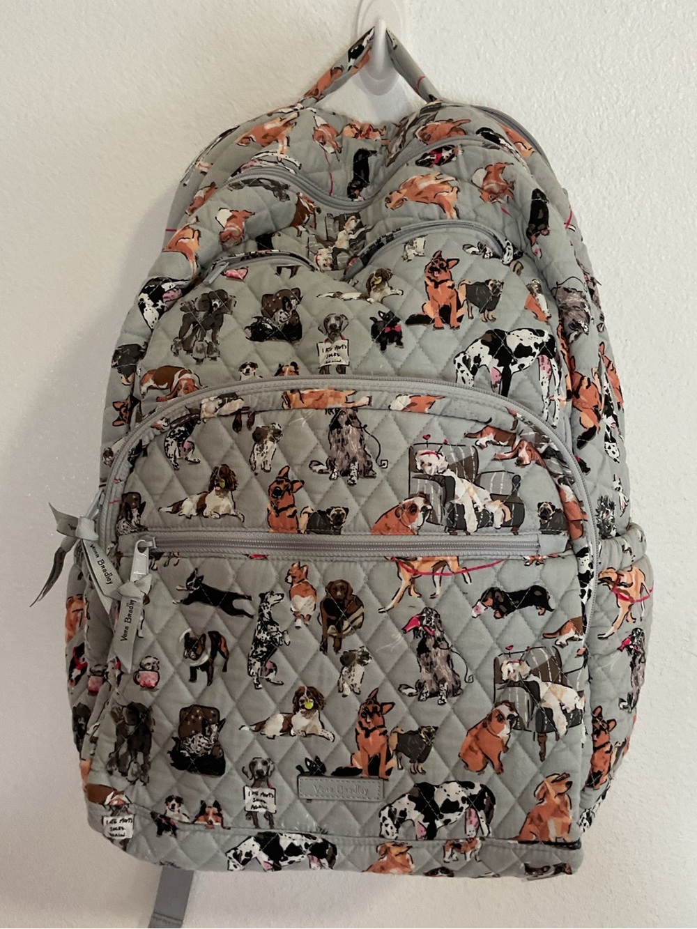 Vera Bradley Best In Show Dog Print Large Backpack